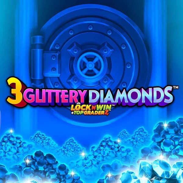 Enjoy 3 Glittery Diamonds by PearFiction Studios – logo hosted on millionerscasino.nl