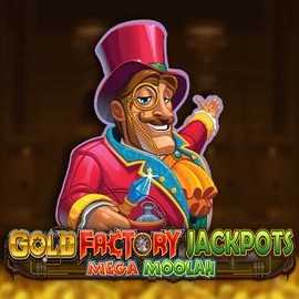 Gold Factory Jackpots Mega Moolah logo – Jackpots by Aurum Signature Studios at Millioner Casino